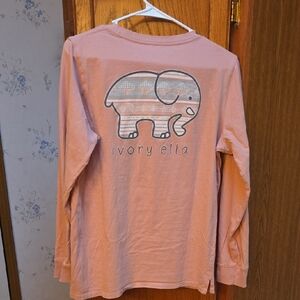 Ivory Ella Women's Long Sleeve Tee in Soft Pink